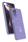 Mey İthalat®   Redmi Note 12 Pro 4G Regal Magsafe Standlı Kapak - Lila