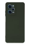 Mey İthalat®   Redmi Note 12 Pro 5G Kılıf Nano içi Kadife Silikon - Koyu Yeşil