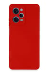 Mey İthalat®   Redmi Note 12 Pro 5G Kılıf Nano içi Kadife Silikon - Kırmızı