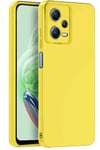 Mey İthalat®   Redmi Note 12 Pro 5G Kılıf Nano içi Kadife Silikon - Sarı