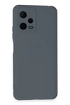 Mey İthalat®   Redmi Note 12 Pro 5G Kılıf Nano içi Kadife Silikon - Gri