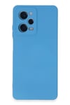 Mey İthalat®   Redmi Note 12 Pro 5G Kılıf Nano içi Kadife Silikon - Mavi