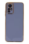Mey İthalat®   Redmi Note 12S Kılıf Volet Silikon - Mavi