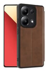 Mey İthalat®   Redmi Note 13 4G Kılıf Flip Cover - Taba