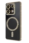 Mey İthalat®   Redmi Note 13 Pro 4G Joke Simli Magneticsafe Kılıf - Gold