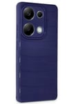 Mey İthalat®   Redmi Note 13 Pro 4G Kılıf Bibercas Silikon Kapak - Lacivert