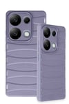 Mey İthalat®   Redmi Note 13 Pro 4G Kılıf Bibercas Silikon Kapak - Lila