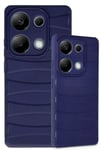 Mey İthalat®   Redmi Note 13 Pro 4G Kılıf Bibercas Silikon Kapak - Lacivert