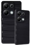 Mey İthalat®   Redmi Note 13 Pro 4G Kılıf Bibercas Silikon Kapak - Siyah