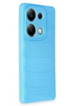 Mey İthalat®   Redmi Note 13 Pro 4G Kılıf Bibercas Silikon Kapak - Mavi