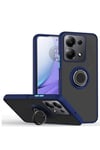 Mey İthalat®   Redmi Note 13 Pro 4G Montreal Yüzüklü Silikon Kapak - Lacivert
