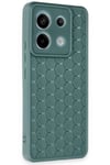 Mey İthalat®   Redmi Note 13 Pro 5G Kılıf Petek Silikon Kapak - Koyu Yeşil