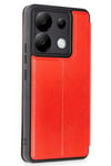 Mey İthalat®   Redmi Note 13 Pro 5G Kılıf Flip Cover - Kırmızı