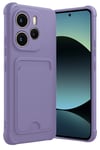 Mey İthalat®   Redmi Note 14 4G Kelvin Kartvizitli Silikon - Lila
