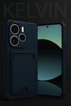 Mey İthalat®   Redmi Note 14 4G Kelvin Kartvizitli Silikon - Siyah