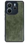 Mey İthalat®   Redmi Note 14 4G Kılıf Aras Deri Kapak - Koyu Yeşil