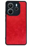 Mey İthalat®   Redmi Note 14 4G Kılıf Aras Deri Kapak - Kırmızı