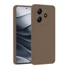 Mey İthalat®   Redmi Note 14 4G Kılıf First Silikon - Kahverengi