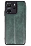 Mey İthalat®   Redmi Note 14 4G Kılıf Flip Cover - Koyu Yeşil