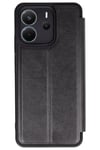 Mey İthalat®   Redmi Note 14 4G Kılıf Flip Cover - Siyah