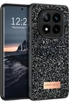 Mey İthalat®   Redmi Note 14 Pro 4G Bright Simli Kapak - Siyah