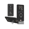 Mey İthalat®   Redmi Note 14 Pro 4G Kılıf Zuma Kartvizitli Yüzüklü Silikon - Siyah