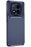 Mey İthalat®   Redmi Note 14 Pro 4G Kılıf Auto Focus Karbon Kapak - Lacivert