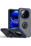 Mey İthalat®   Redmi Note 14 Pro 4G Kılıf Montreal Yüzüklü Silikon Kapak - Lacivert