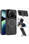 Mey İthalat®   Redmi Note 14 Pro 4G Kılıf Joy Lens Standlı Kapak - Siyah