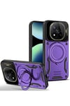 Mey İthalat®   Redmi Note 14 Pro 4G Kılıf Joy Lens Standlı Kapak - Mor