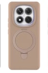 Mey İthalat®   Redmi Note 14 Pro 4G Regal Magsafe Standlı Kapak - Çöl Titanyum