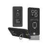 Mey İthalat®   Redmi Note 14 Pro 5G Kılıf Zuma Kartvizitli Yüzüklü Silikon - Siyah