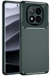 Mey İthalat®   Redmi Note 14 Pro 5G Kılıf Auto Focus Karbon Kapak - Koyu Yeşil