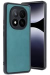 Mey İthalat®   Redmi Note 14 Pro 5G Kılıf Aras Deri Kapak - Açık Yeşil