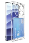 Mey İthalat®   Redmi Note 14 Pro Plus Kılıf Kart Şeffaf Silikon - Şeffaf