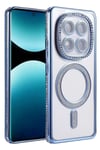 Mey İthalat®   Redmi Note 15 Pro 5G Joke Simli Magneticsafe Kılıf - Mavi