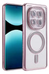 Mey İthalat®   Redmi Note 15 Pro 5G Joke Simli Magneticsafe Kılıf - Pembe