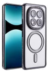 Mey İthalat®   Redmi Note 15 Pro 5G Joke Simli Magneticsafe Kılıf - Siyah