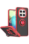 Mey İthalat®   Redmi Note 15 Pro 5G Montreal Yüzüklü Silikon Kapak - Kırmızı