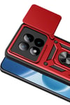 Mey İthalat®   Redmi Note 15 Pro 5G Pars Lens Yüzüklü Silikon - Kırmızı
