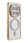 Mey İthalat®   Redmi Note 15 Pro Plus 5G Joke Simli Magneticsafe Kılıf - Gold