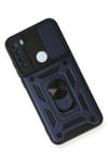 Mey İthalat®   Redmi Note 8 Kılıf Pars Lens Yüzüklü Silikon - Lacivert