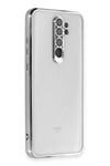 Mey İthalat®   Redmi Note 8 Pro Kılıf  Lensli Silikon - Gümüş