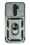 Mey İthalat®   Redmi Note 8 Pro Kılıf Pars Lens Yüzüklü Silikon - Yeşil