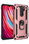 Mey İthalat®   Redmi Note 8 Pro Kılıf Sofya Yüzüklü Silikon Kapak - Rose