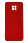 Mey İthalat®   Redmi Note 9 5G Kılıf Nano içi Kadife Silikon - Kırmızı