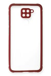 Mey İthalat®   Redmi Note 9 Kılıf Miami Şeffaf Silikon - Fuşya