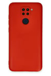 Mey İthalat®   Redmi Note 9 Kılıf Nano içi Kadife Silikon - Kırmızı