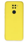 Mey İthalat®   Redmi Note 9 Kılıf Nano içi Kadife Silikon - Sarı