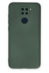 Mey İthalat®   Redmi Note 9 Kılıf Nano içi Kadife Silikon - Koyu Yeşil